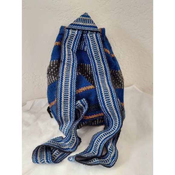Confecciones Artilana Mini Backpack Handbag Blue Black Baja Boho Beach Purse Bag - Picture 2 of 7